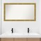 Angled Gold Non-Beveled Custom Framed Bathroom Vanity Wall Mirror